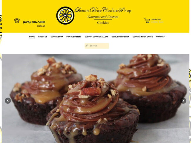 Lemon Drop Cookie Shop homepage