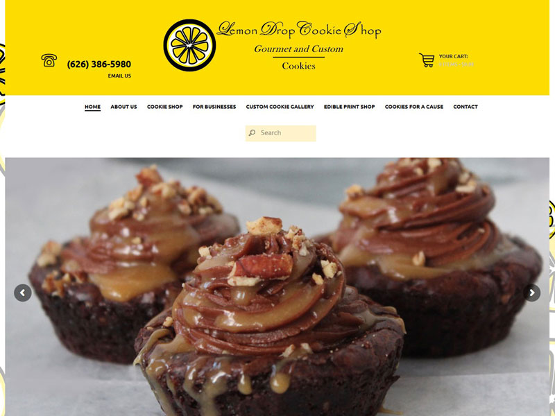 Lemon Drop Cookie Shop homepage