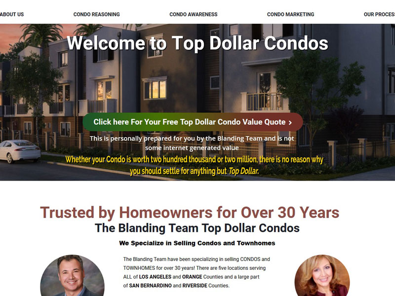 One Page Websites - Top Dollar Condos