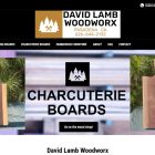 Screenshot of the homepage for David Lamb Wordworx. Website Design by Pure Media Marketing.