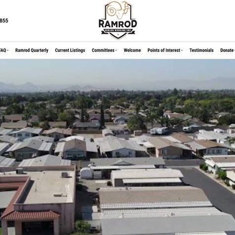 Screenshot of the homepage for Ramrod Senior Housing Inc. Website Design by Pure Media Marketing.