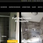 Screenshot of the homepage for In Him Construction. Website Design by Pure Media Marketing.